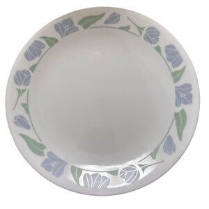 Corelle Friendship Luncheon Plate 8.5" Blue Floral Cottagecore Grannycore